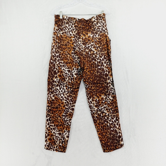New Veronica Beard Oksana Linen Leopard Pant in Brown Multi P3613 - Picture 5 of 9
